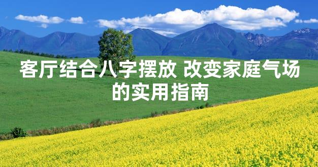 客厅结合八字摆放 改变家庭气场的实用指南